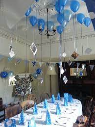 Polka dots balloon bouquet party decoration birthday grandma. Dining Room Decoration For My Grandma S 80th Birthday Dinner Balloons With Photos Tied To The S 85th Birthday Party Ideas 80th Birthday 75th Birthday Parties