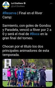 Sarmiento, el chico que bajó al gigante boca en reserva. La Final De La Reserva Sera Contra Sarmiento De Junin Bocajuniors
