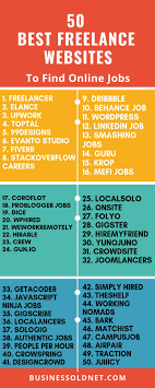 50 Freelance Websites To Find Online Jobs Start Working From Home Today Freelancer Website Online Jobs Data Entry Jobs