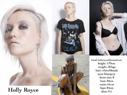 Comp Card for Holly Royce