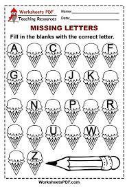The best free set of alphabet worksheets you will find! Ice Cream Missing Letters Uppercase Missing Letter Worksheets Letter Worksheets Kindergarten Letter Worksheets