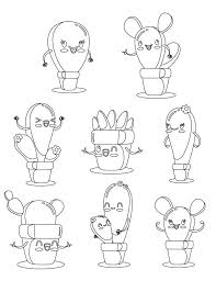Dessin Cactus Kawaii Pour Imprimer Dessin Cactus Dessin Kawaii A Imprimer Coloriage Kawaii