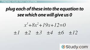 The solution proceeds in two steps. Solving Cubic Equations With Integers Video Lesson Transcript Study Com