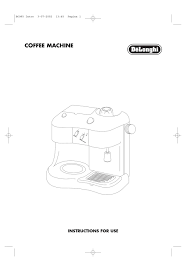 Delonghi coffee machine dinamica manuale scolare bucuresti map. Delonghi Bco85 Gb Instructions For Use Manual Pdf Download Manualslib