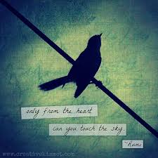 Only From The Heart Can You Touch The Sky Rumi