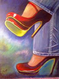 Blue Jeans And Red Shoes By Terry Morris How Excellent Is This Wonderful 16x20 Painting Great Job Terry Summer Art Painting Art Painting