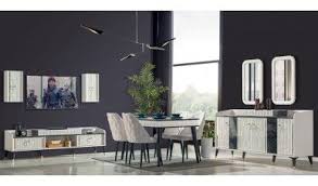 Indigo Yemek Odasi Takimi 2020 Mobilya Yemek Odasi Modern Yatak Odalari