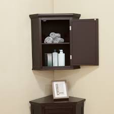 Same day delivery 7 days a week £3.95, or fast store collection. Elegant Home Fashions Bathroom Cupboard Brown Wooden Wall Corner Cabinet Elg 597 Teamson Home Europe