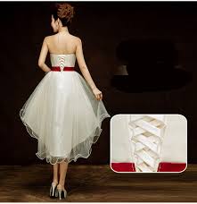 Gaun pengantin akad lengan panjang ekor pendek warna putih swl221. Pendek Di Depan Panjang Di Belakang Formal Tanpa Tali Korset Gaun Sampanye Renda Tulle Wanita Homecoming Bola Gaun H2692 Homecoming Dresses Tulle Homecoming Dressesshort Dress Homecoming Aliexpress