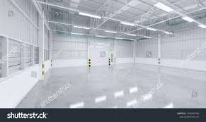 3d Rendering Of Warehouse Building And Shutter Door And Concrete Floor For Industry Background Royalty Free Image Shutter Doors Shutters Inside Roller Doors