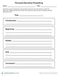 Discover high quality tracks and loops in the pond5 stock music library. Personal Narrative Prewriting Worksheet Education Com
