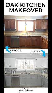 Different Color Upper And Lower Cabinets Cheap Kitchen Makeover Kitchen Diy Makeover Home Remodeling