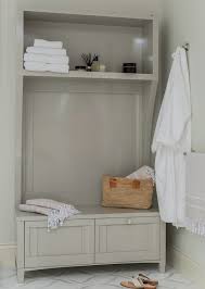 Gray Storage Bench Contemporary Bathroom Venegas And Company 4 drawer storage bench with backrest: