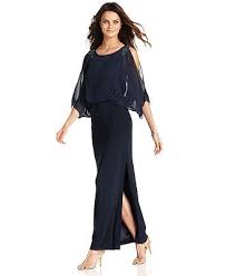 Xscape Petite Dress Short Split Sleeve Beaded Evening Gown Womens Petite Dresses Macy S Beaded Evening Gowns Evening Gowns With Sleeves Petite Dresses