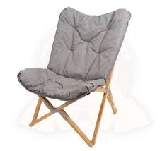 Faux bamboo caned barrel armchair. Padded Folding Armchair Lounge Tinged With Grey Bamboo Frame 75x43xh100cm Up To 120kg Holiday Travel Sk101963