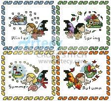 Cross stitch patterns featuring antiques by kooler design studio. Fairy Season Sampler Cross Stitch Pattern By Tereena Clarke Crosstitch Com