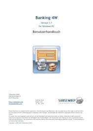 Ebenso können sie sich natürlich auch die bankdetails zu einer bestimmten bankleitzahl anzeigen lassen. Handbuch Zu Banking 4w Subsembly Gmbh