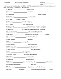 You have 15 incorrect answers. Ser Estar Practice Teaching Resources