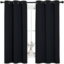 Blackout curtains are not only great at blocking out sunlight, but also fantastic thermal insulators. Nicetown Pitch Black Solid Thermal Insulated Grommet Blackout Curtains Drapes For Bedroom Window 2 Panels 106 Cm Wide By 160 Cm Long Black Buy Online At Best Price In Uae Amazon Ae
