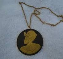 Vintage Wedgwood King Tut Necklace: Black Basalt Egyptian ...