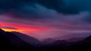 Desktop Wallpaper Horizon Sunset Mountains Dark Hd Image Picture Background 280b25