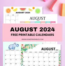 August 2024 Calendar - 20 Free Templates to Download!