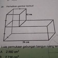 2 x luas alas+luas selimut tabung. Luas Permukaan Gabungan Balok Dan Kubus Cara Golden