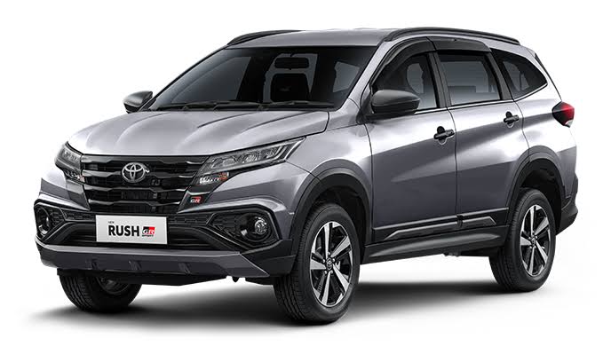 2023 Toyota Rush GR-Sport in Silver Metallic available at Megebeya, AI generated