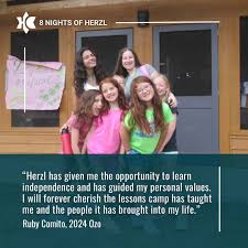 Ozo Ruby is closing out this year's 8 nights of Herzl by sharing why she  loves Herzl Camp. Why do you love it?