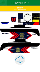 Cara mengunduhnya sangat mudah, yakni Download Livery Bussid Polisi Shd