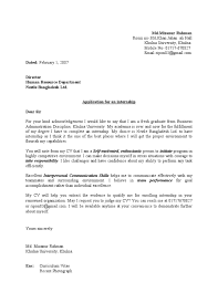 Business administration cover letter for job application for fresh graduate. Cover Letter Nestle Behavior Modification Psychology
