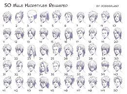 Cute anime hairstyles trends hairstyle. 50 Male Hairstyles Revamped By Orangenuke On Deviantart Anime Boy Hair Manga Hair Guy Drawing