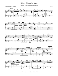 Sheetmusicplus.com has been visited by 10k+ users in the past month River Flows In You Yiruma 10th Anniversary Version Piano Sheet Music For Piano Solo Musescore Com