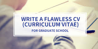 write a flawless cv for grad school