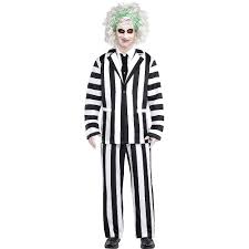 Beetlejuice shrunken head man costume. Beetlejuice Halloween Costume For Adults Party City