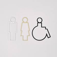 Aluminium Restroom Figures 4inch 10cm Bathroom Sign Wc Etsy In 2021 Door Signage Bathroom Doors Bathroom Signs