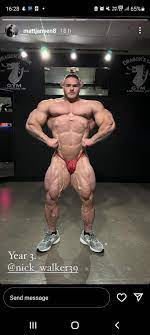 Nick seems to have finally improved his front lad spread significantly :  rbodybuilding