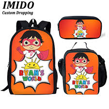 Mainly the edits would be to correct dialogue. Imido Stylish Ryan S World Cute Print School Bags 3pcs Set For Teen Girls School Backpack Cartoon Pattern Bookbag Lovely Satchel Buy At The Price Of 14 69 In Aliexpress Com Imall Com