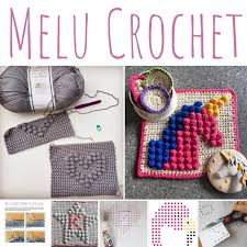 Bobble Stitch Squares Set By Melu Crochet Scrubbies Washcloths Bath Spa Gift Set Blankets Comforters Throws Bubble Chart Popcorn Chart