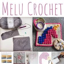 bobble stitch squares set by melu crochet scrubbies washcloths bath spa gift set blankets comforters throws bubble chart popcorn chart