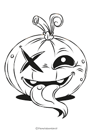60 Disegni Di Zucche Di Halloween Da Colorare Zucca Halloween Halloween Halloween Bambini