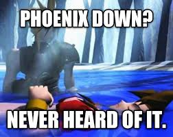 Phoenix Down What S That Final Fantasy Vii Most Hilarious Memes Final Fantasy Vii Video Game Logic