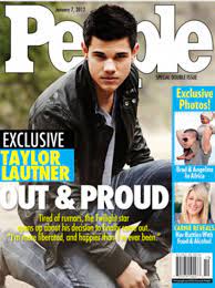 Taylor Lautner 'out and proud' People cover a fake