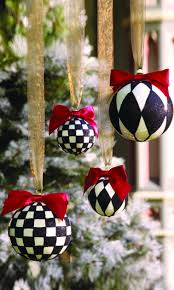 Black And White Checkered Christmas Decor Anbenna Photo Christmas Decorations Holiday Black Christmas