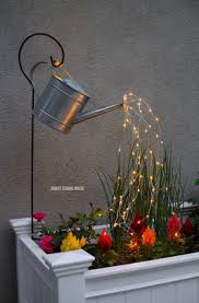 Watering Can With Lights Glow Water Diy Garden Garden Crafts
