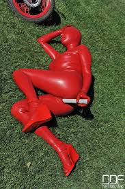 Subscribe to uploaders and pornstars. Sandy K In Red Latex Suit