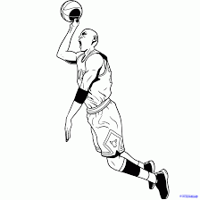 On each side of the top line of the triangle, draw a horn. How To Draw Michael Jordan Dunk Drawing Sketch Coloring Page Coloring Home