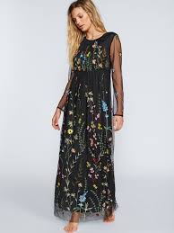 Yasmin Embroidered Maxi Dress Gorgeous Maxi Dress Featuring A Mesh Overlay Embellished With Floral Embroidery And Maxi Dress Boho Dress Gorgeous Maxi Dresses