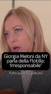 Giorgia Meloni Sul Rischio della Global Sumud Flotilla