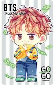 bts rap monster go go hinh ảnh ảnh hoạt hinh chibi hoạt hinh